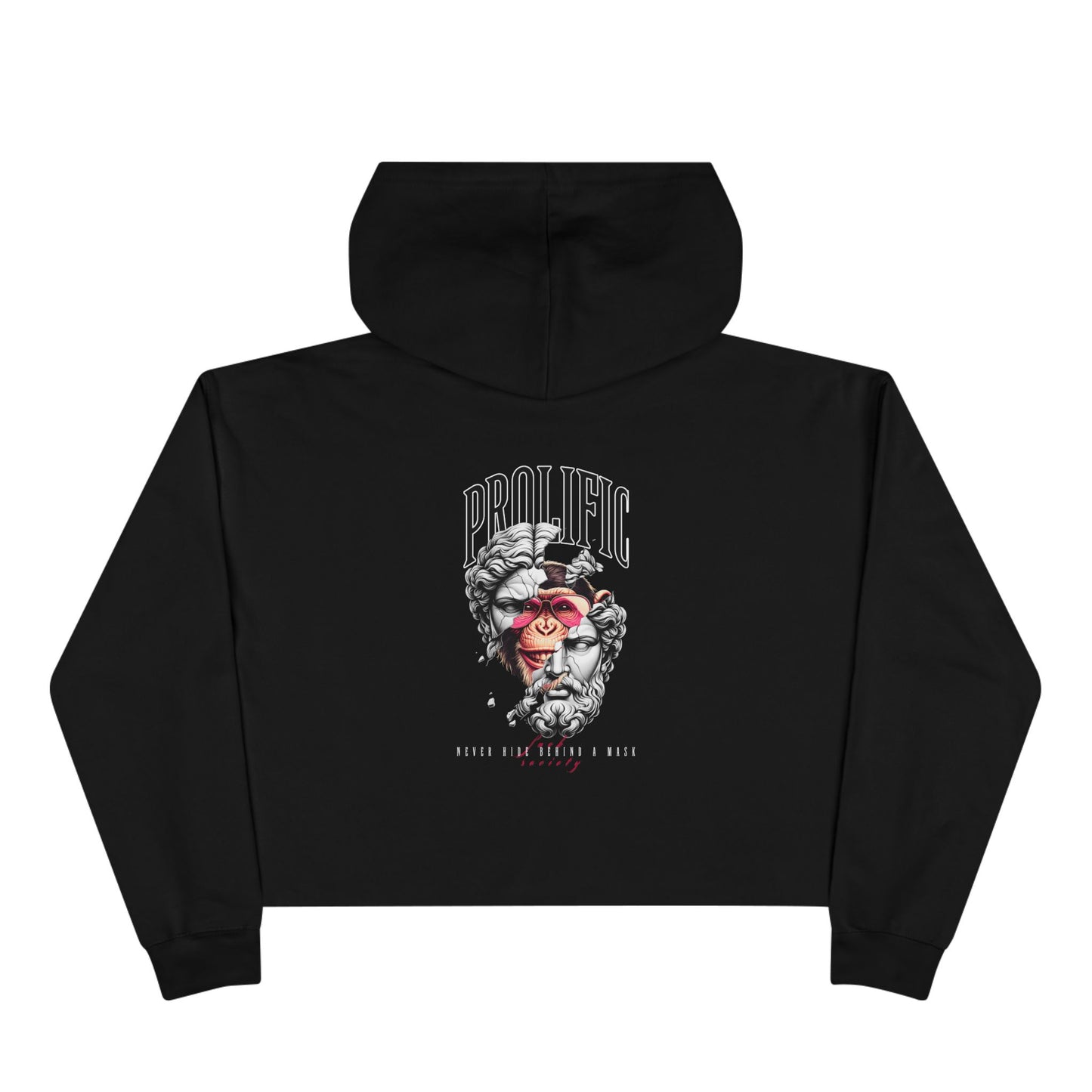 Never hide Behind a Mask Crop Hoodie